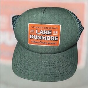 Lake Dunmore 2022 Flatwater Excursion Hat Vermont Green Trucker Tylers Snapback‎